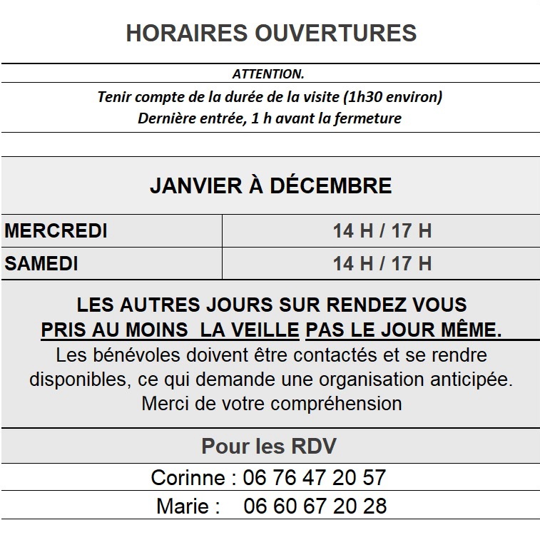 Horaires ecomusee